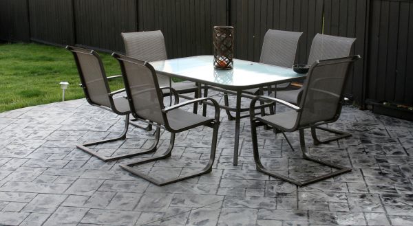 Backyard Concrete Stamping in San Ramon